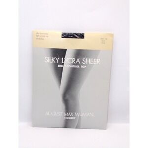 Casual Corner Silky Lycra Sheer light Control Top Size 1X navy 56142